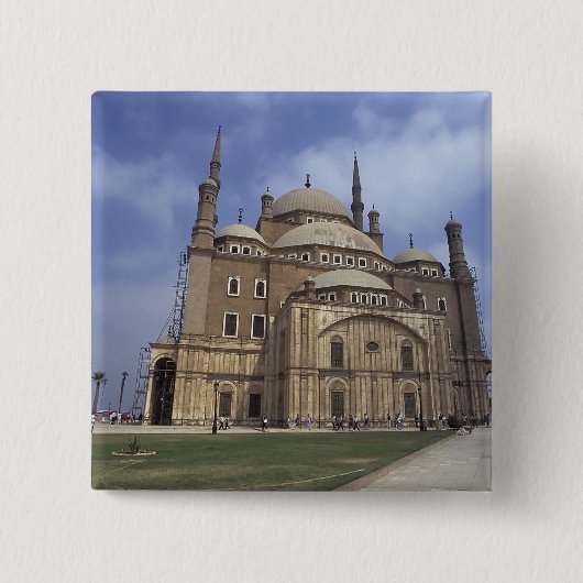 Mohammed Ali Mosque bij de Caïro, 2 Vierkante Button 5,1 Cm (Voorkant)