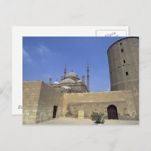 Mohammed Ali Mosque bij de Caïro, Briefkaart (Voorkant / Achterkant)