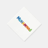 MOHAMMED Naam in Levendig Haakpatroon Servet (Hoek)