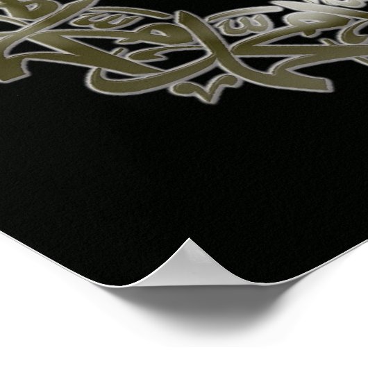 Mohammed (pbuh) Calligrafie... Poster (Hoek)