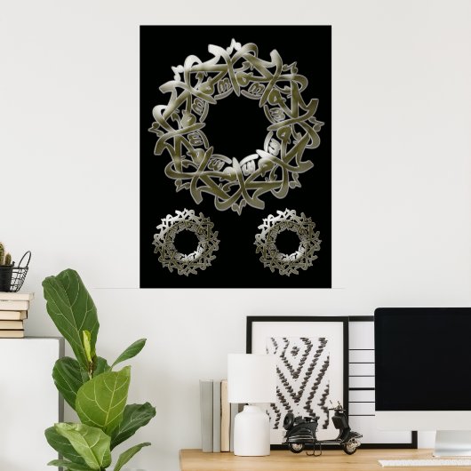 Mohammed (pbuh) Calligrafie... Poster (Thuiskantoor)