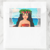 Mohana Doll Rechthoekige Sticker (Tas)