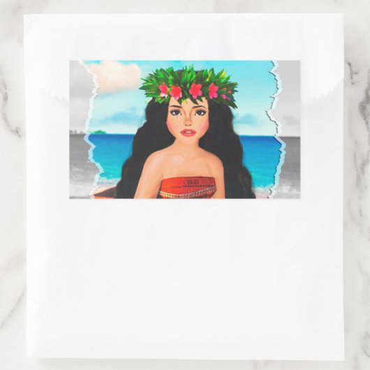 Mohana Doll Rechthoekige Sticker (Tas)