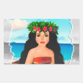 Mohana Doll Rechthoekige Sticker (Voorkant)