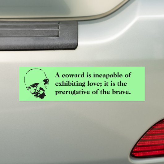 Mohandas Gandhi Quote Bumpersticker (Op auto)