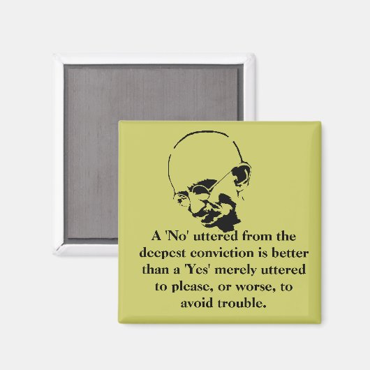 Mohandas Gandhi Quote Magneet (Voorkant / Achterkant)