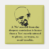 Mohandas Gandhi Quote Magneet (Voorkant)