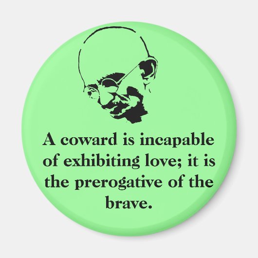 Mohandas Gandhi Quote Magneet (Voorkant)