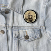 Mohandas Gandhi Ronde Button 5,7 Cm (In situ)