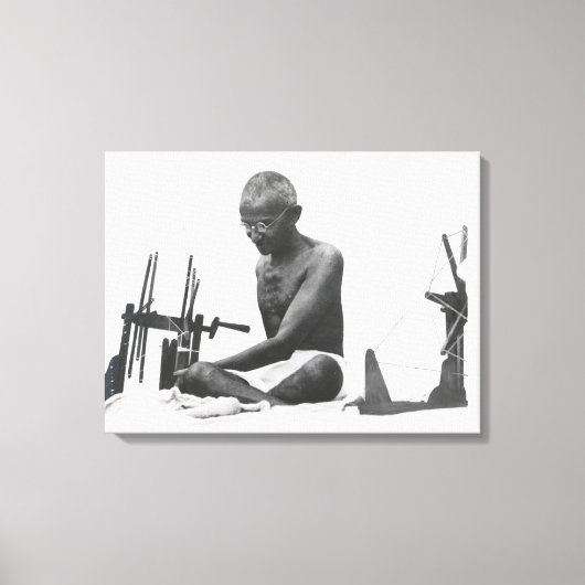 Mohandas Karamchand Gandhi Canvas Afdruk (Voorkant)