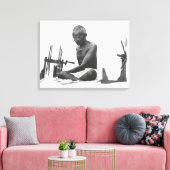Mohandas Karamchand Gandhi Canvas Afdruk (Insitu (Woonkamer))