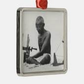 Mohandas Karamchand Gandhi Metalen Ornament (Rechts)