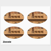 Mohatta Palace Museum: iconisch ontwerp Ovale Sticker (Vel)