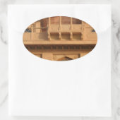 Mohatta Palace Museum: iconisch ontwerp Ovale Sticker (Tas)