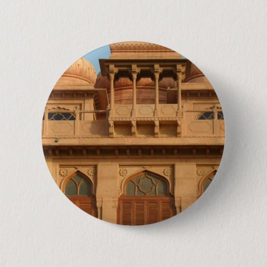 Mohatta Palace Museum: iconisch ontwerp Ronde Button 5,7 Cm (Voorkant)