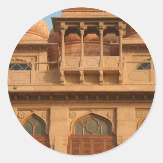 Mohatta Palace Museum: iconisch ontwerp Ronde Sticker (Voorkant)