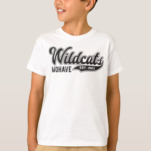 Mohave Wildcats Est. 1962 Kinder sportstokjes T-shirt (Voorkant)