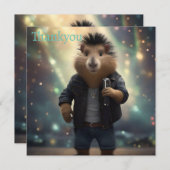 "Mohawk Capybara: Rockin' the River!" Bedankkaart (Voorkant / Achterkant)