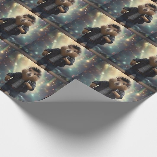 "Mohawk Capybara: Rockin' the River!" Cadeaupapier (Hoek)