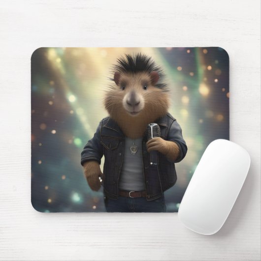 "Mohawk Capybara: Rockin' the River!" Muismat (Met muis)