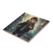 "Mohawk Capybara: Rockin' the River!" Tegeltje (Zijkant)