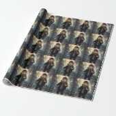 "Mohawk Capybara: Rockt de Rivier!" Cadeaupapier (Uitgerold)