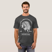 Mohawk Geïnspireerd met inheemse Amerikaanse stam T-shirt (Voorkant volledig)