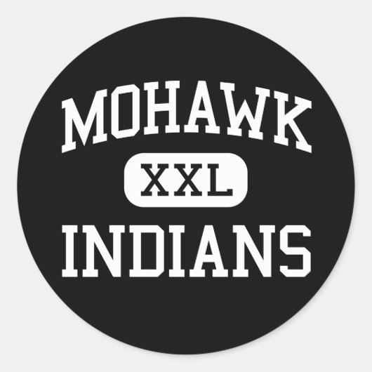 Mohawk - Indianen - Middelbare school - Marcola Or Ronde Sticker (Voorkant)