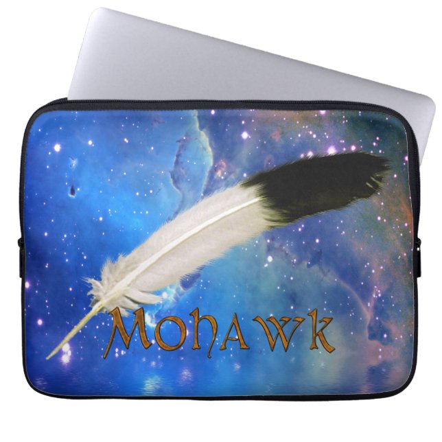 MOHAWK Nation & Feather Space-laptophoes Laptop Sleeve (Voorkant)