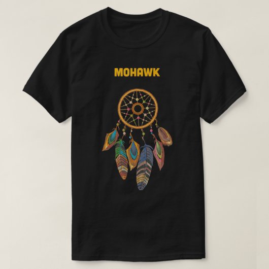 Mohawk Native American Indian Retro Dream Catcher T-shirt (Design voorkant)