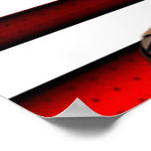 Mohawk Punk meisje met Amerikaanse vlag Poster (Hoek)