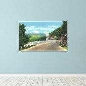 Mohawk Trail Hairpin Draai & Observatower Canvas Afdruk (Insitu (Houten vloer))