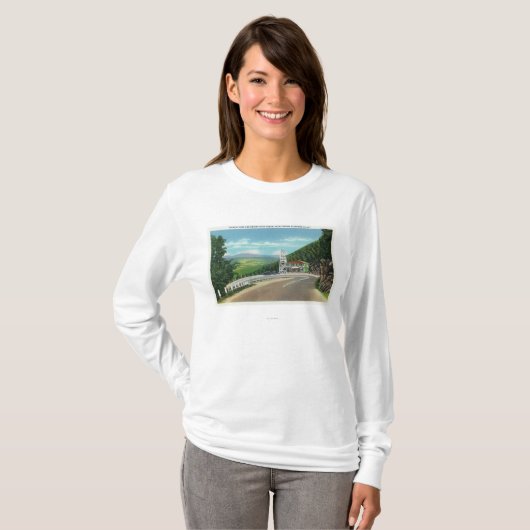 Mohawk Trail Hairpin Draai & Observatower T-shirt (Voorkant volledig)