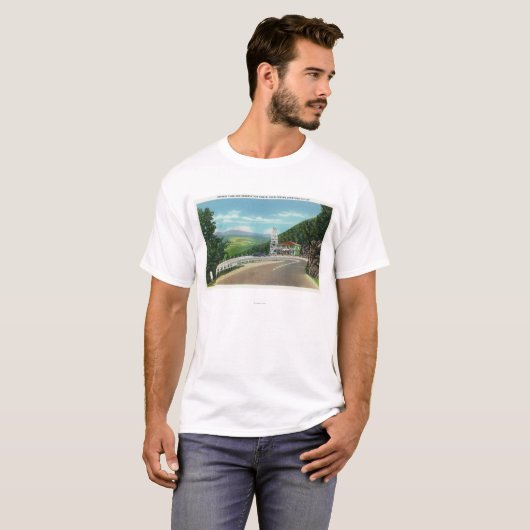 Mohawk Trail Hairpin Draai & Observatower T-shirt (Voorkant volledig)