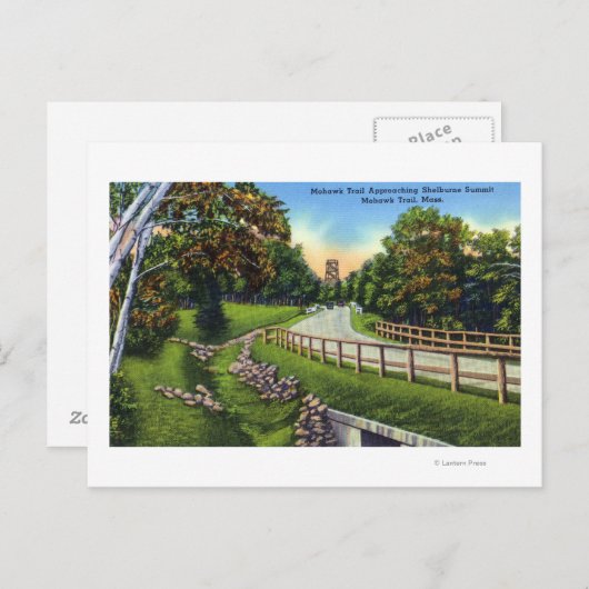 Mohawk Trail nadert Top van Shelburne Briefkaart (Voorkant / Achterkant)
