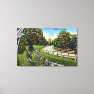 Mohawk Trail nadert Top van Shelburne Canvas Afdruk