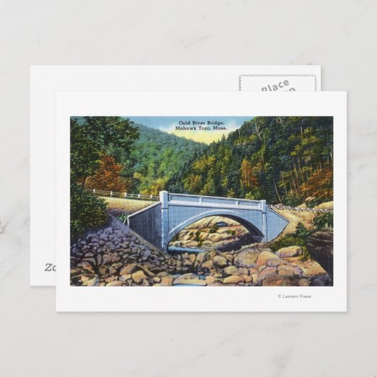 Mohawk Trail Uitzicht van de Koudrivierbrug Briefkaart (Voorkant / Achterkant)