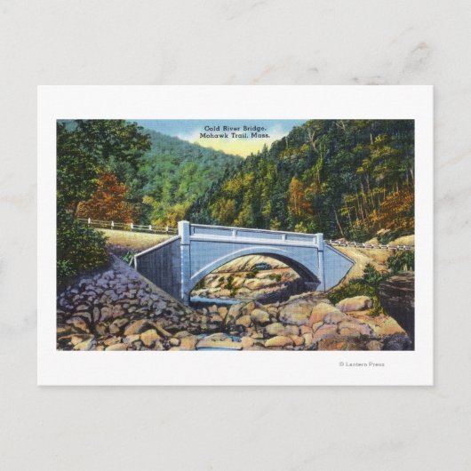 Mohawk Trail Uitzicht van de Koudrivierbrug Briefkaart (Voorkant)