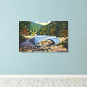 Mohawk Trail Uitzicht van de Koudrivierbrug Canvas Afdruk (Insitu (Houten vloer))