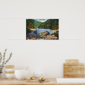 Mohawk Trail Uitzicht van de Koudrivierbrug Poster (Keuken)