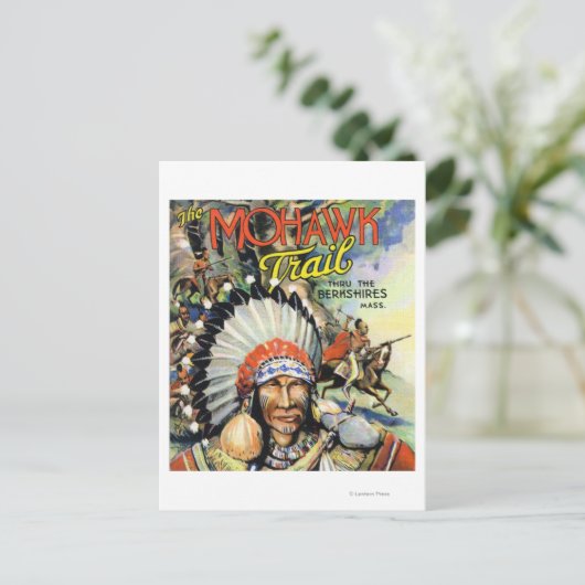 Mohawk Trail, Uitzicht van Mohawk Indians Briefkaart (Staand voorkant)