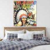 Mohawk Trail, Uitzicht van Mohawk Indians Canvas Afdruk (Insitu (Slaapkamer))