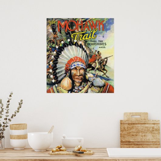 Mohawk Trail, Uitzicht van Mohawk Indians Poster (Keuken)