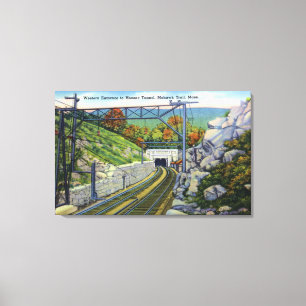 Mohawk Trail Uitzicht van W. Entrance to Hoosac Canvas Afdruk