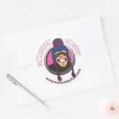 Mohawkey Monkey Ronde Sticker (Envelop)