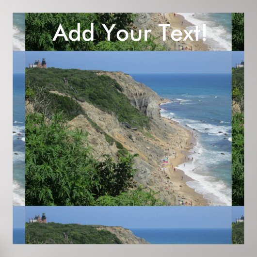Mohegan Bluffs Block Island 1 Poster (Voorkant)