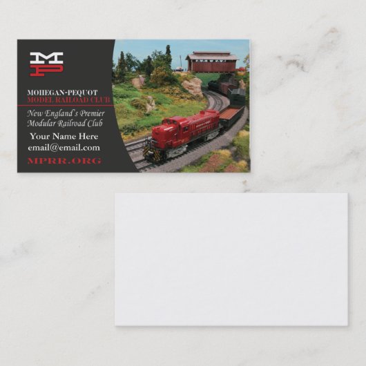 Mohegan Pequot Model Railroad Club Visitekaartjes (Voorkant / Achterkant)