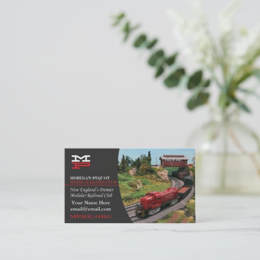 Mohegan Pequot Model Railroad Club Visitekaartjes (Staand voorkant)
