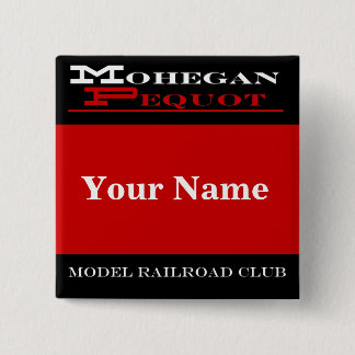 Mohegan Pequot Name Tag Vierkante Button 5,1 Cm