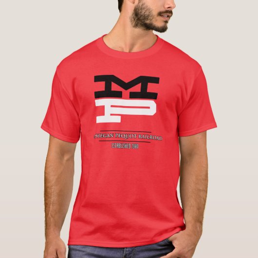 Mohegan Pequot Railroad - Est. 1980 - Rood T-shirt (Voorkant)